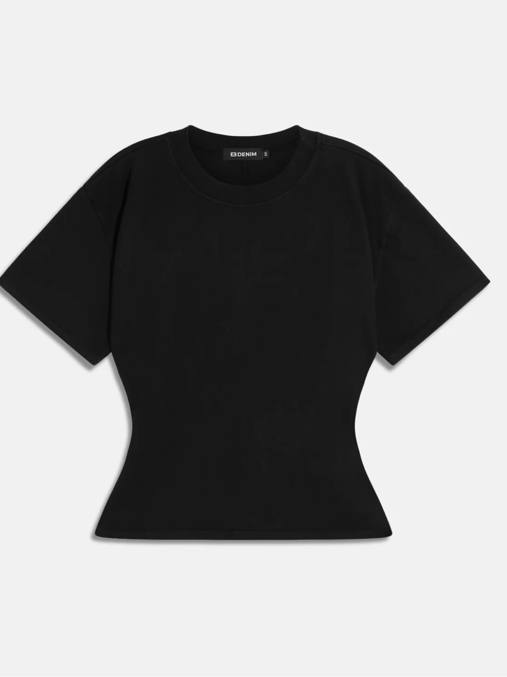 EB Denim Eero Tee Classic Black Women’s Short Sleeve Tee with Cinch Waist